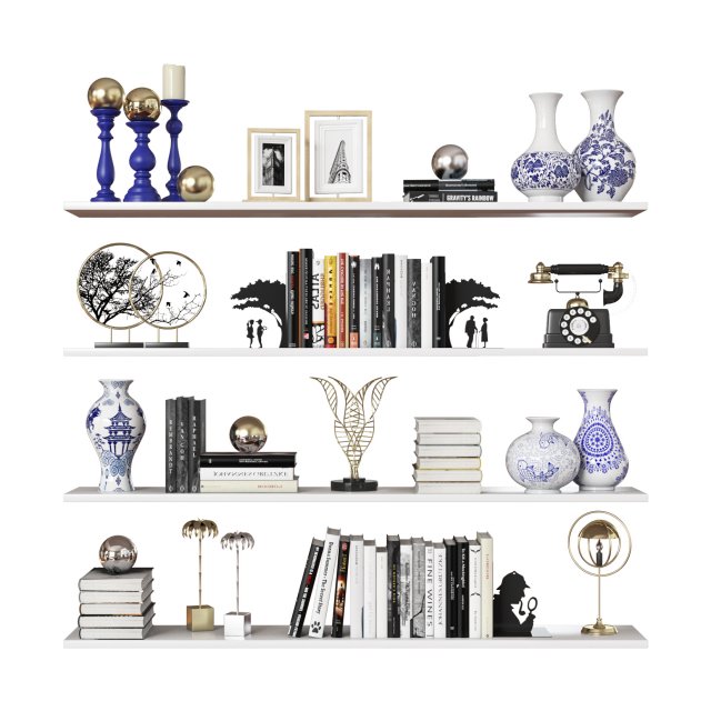shelves 02 3D Model .c4d .max .obj .3ds .fbx .stl .blend 
