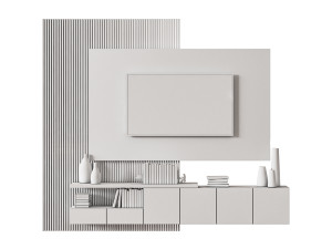tv wall 02 3D Model