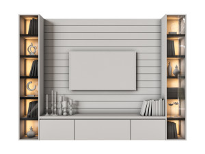 tv wall 02 Modello 3D