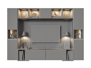 tv wall 01 Modello 3D