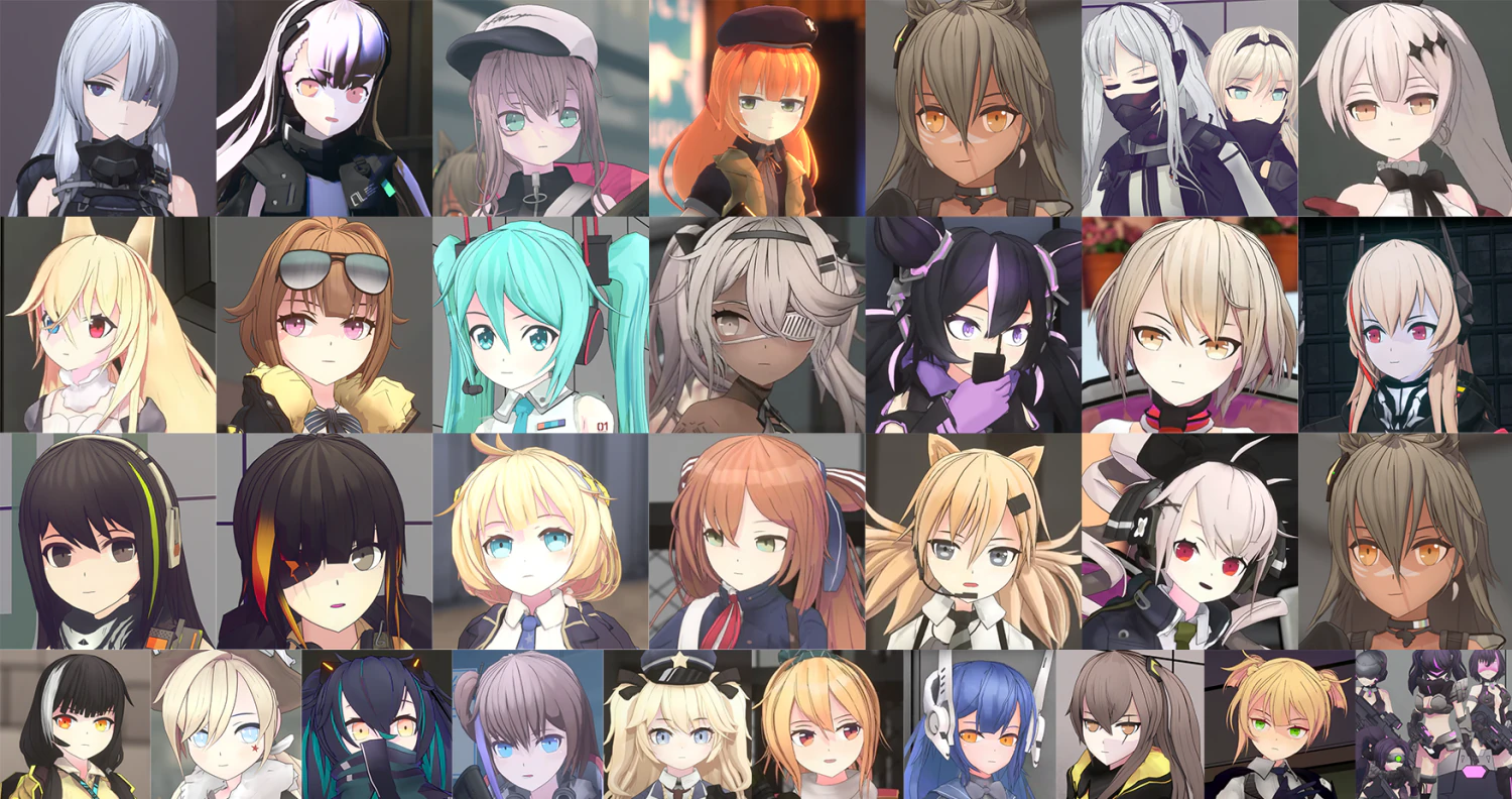 Pacotes de personagens 3D para todas as meninas Frontline T Dolls and Units Modelo 3D .c4d .max .obj .3ds .fbx .stl .blend 