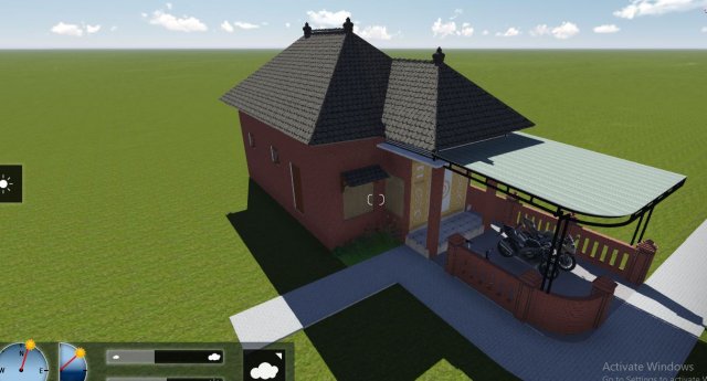 rumah bata merah 3D Model .c4d .max .obj .3ds .fbx .stl .blend