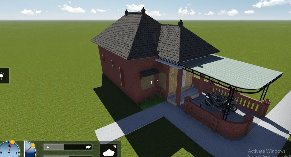 rumah bata merah 3D Model .c4d .max .obj .3ds .fbx .stl .blend 