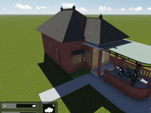 rumah bata merah Model 3D