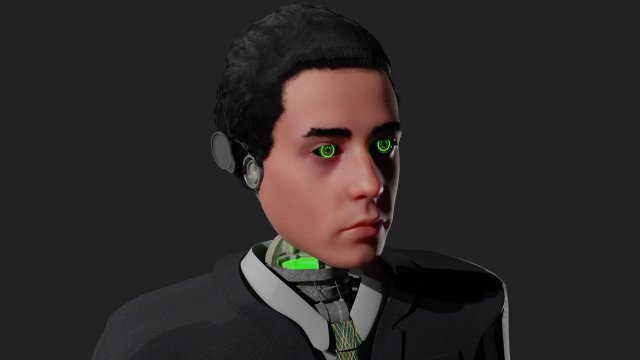 humanoid robot Modelo 3D .c4d .max .obj .3ds .fbx .stl .blend 