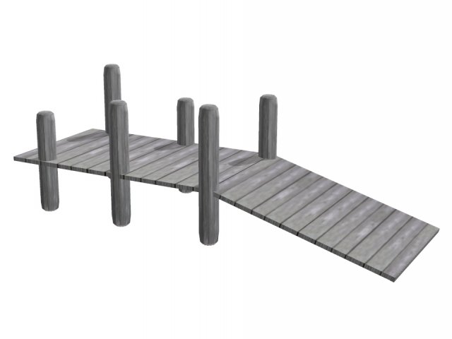 simple dock with textures Modelo 3D .c4d .max .obj .3ds .fbx .stl .blend 
