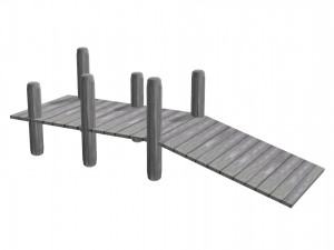 simple dock with textures 3D मॉडल