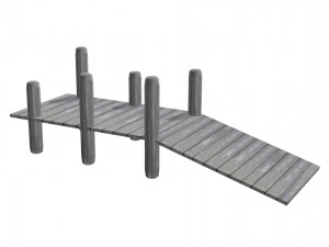 simple dock with textures 3D Model