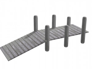simple dock with textures Modelo 3D