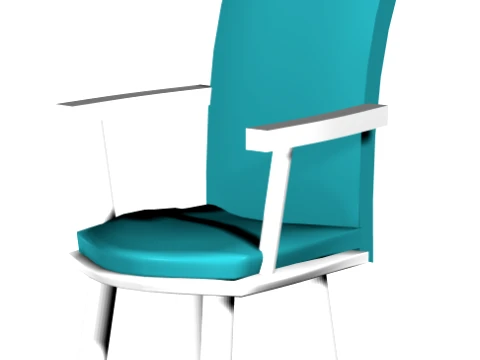 Chair padded kitchen or dining 3D Model