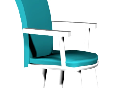 Chair padded kitchen or dining 3D Model