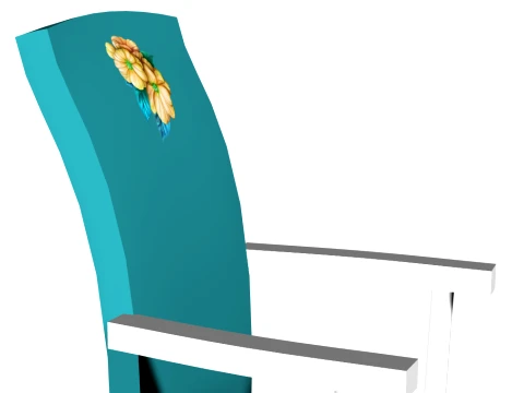 Chair padded kitchen or dining 3D Model