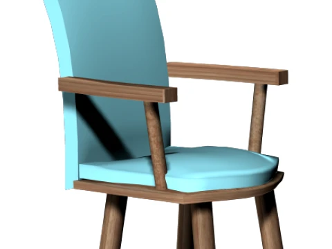 Chair padded kitchen or dining 3D Model