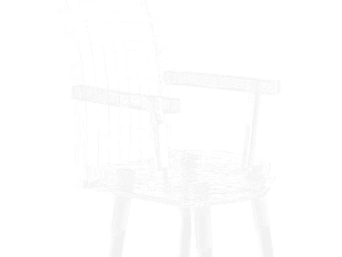 Chair padded kitchen or dining 3D Model