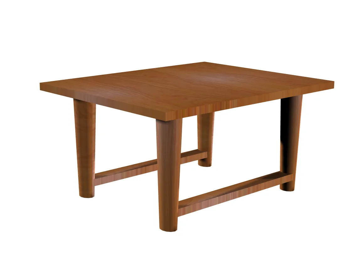 Wood Textured Dining Table 3D Model .c4d .max .obj .3ds .fbx .stl .blend 