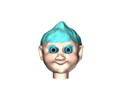Fantasy Head Head only with all textures 3D Model