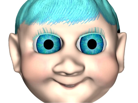 Fantasy Head Head only with all textures 3D Model