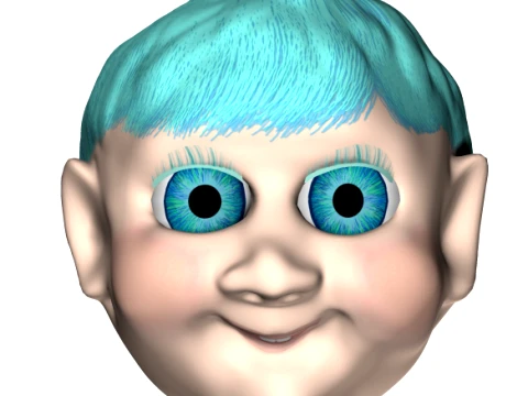 Fantasy Head Head only with all textures 3D Model