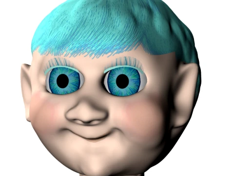 Fantasy Head Head only with all textures 3D Model