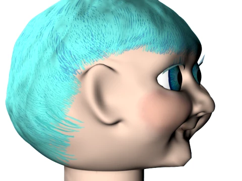 Fantasy Head Head only with all textures 3D Model