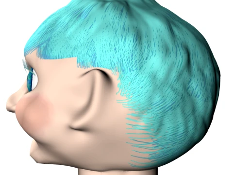 Fantasy Head Head only with all textures 3D Model