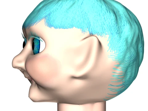 Fantasy Head Head only with all textures 3D Model