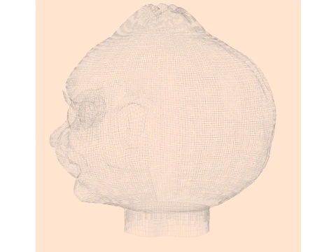 Fantasy Head Head only with all textures 3D Model
