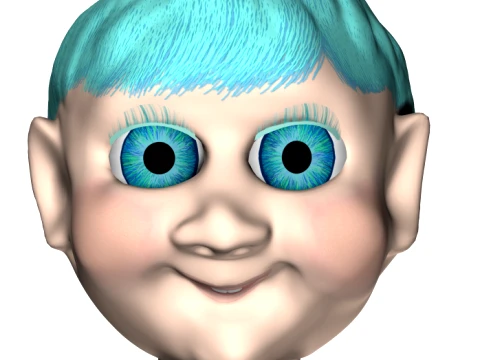 Fantasy Head Head only with all textures 3D Model