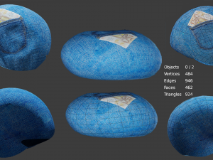 low poly snail shell 3D Model