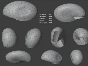 low poly snail shell 3D Model