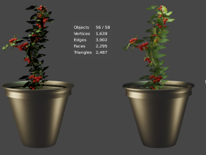 cherry tomato vegetable 3d low poly Modello 3D