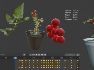 cherry tomato vegetable 3d low poly Modèle 3D