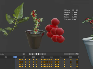 cherry tomato vegetable 3d low poly 3D Model