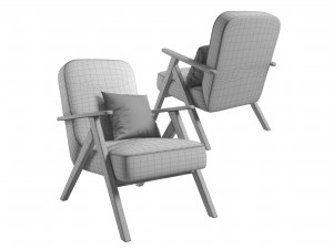 jysk sadderup armchair Modello 3D