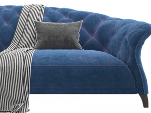 danetti chesterfield sofa 3 seater 3D Model