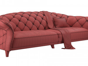 danetti chesterfield sofa 3 seater 3D Model