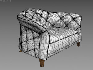 danetti leather armchair Model 3D
