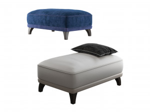 danetti leather ottoman Model 3D