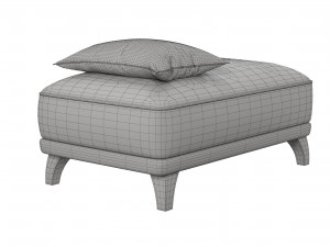 danetti leather ottoman Model 3D