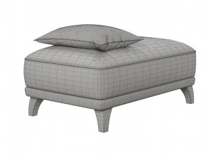 danetti leather ottoman 3D Model