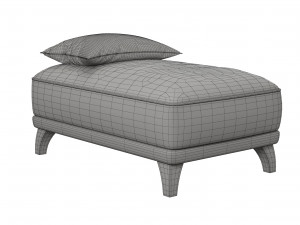 danetti leather ottoman Model 3D