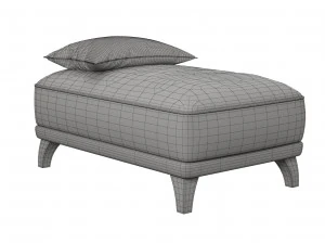 danetti leather ottoman 3D Model