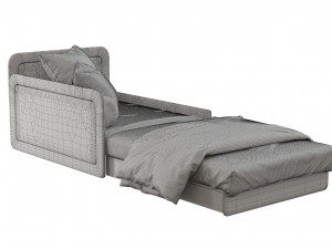 children open bed sofa and shiba toy Modelo 3D