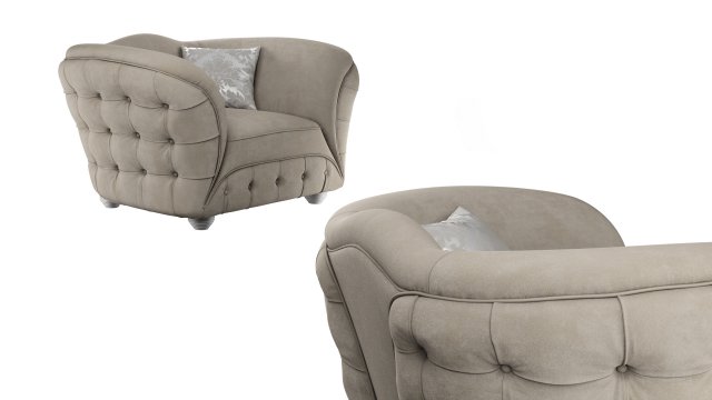 armchair gold confort scarlett Model 3D .c4d .max .obj .3ds .fbx .stl .blend 
