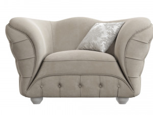 armchair gold confort scarlett Model 3D