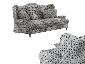 4 seater sofa sofology 3D 模型