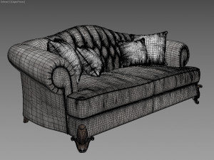 sofa kalo u1seven sedie 3D Модель