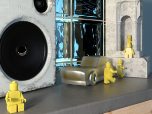 decorative set in the style of loft Modelo 3D