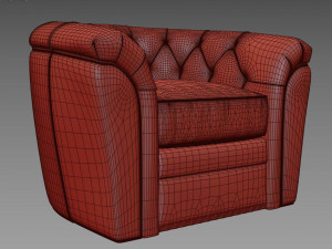 ripley swivel club chair Modèle 3D