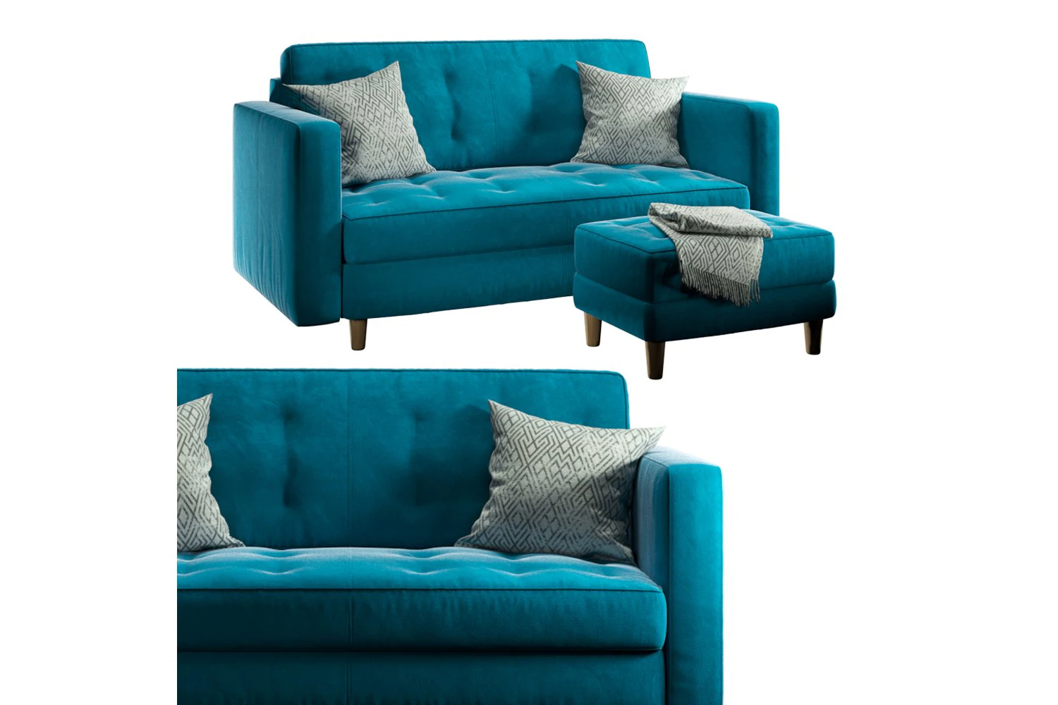 sofa form sofa eiffel pouf trocadero 3D Model .c4d .max .obj .3ds .fbx .stl .blend